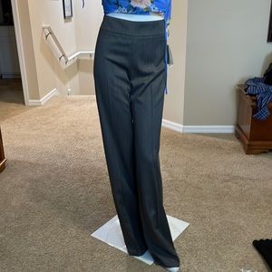 ARMANI COLLEZIONI Wool Silk Herringbone High Waist Flat Front Pant Trouser 6 NWT